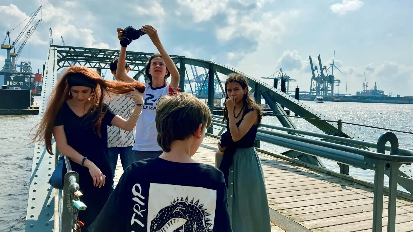 Jugendliche beim Fotoshoot